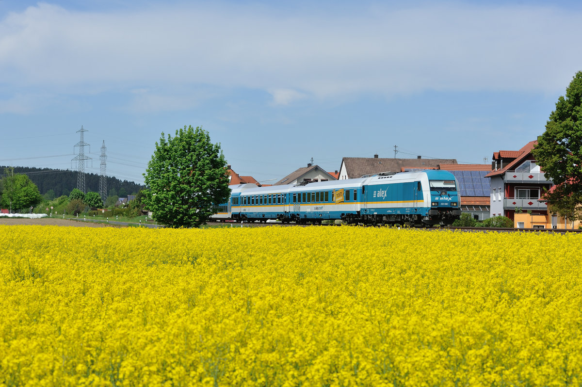 223 061 mit ALX84115 von Hof Hbf nach München Hbf kurz nach Weiden (Oberpf) bei Rothenstadt, 13.05.2015