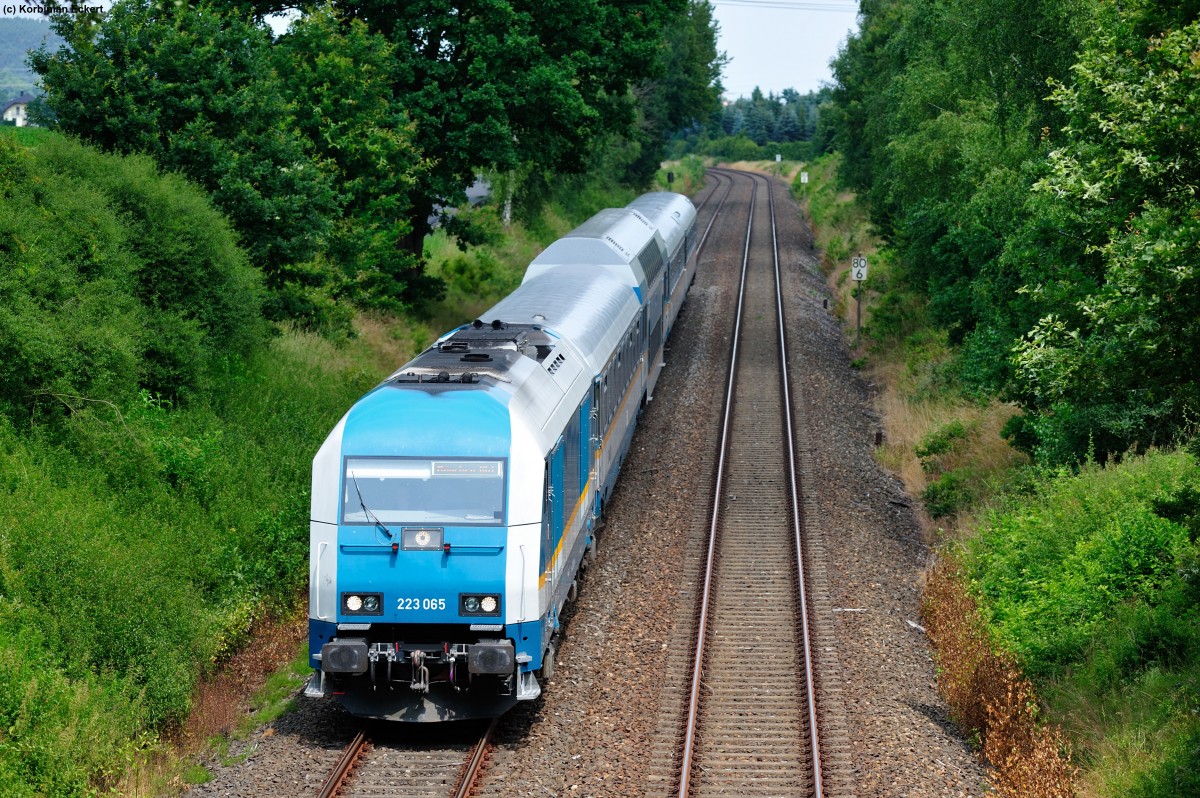 223 065 mit ALX 84113 nach München Hbf bei Weiden (Oberpf), 14.07.2013