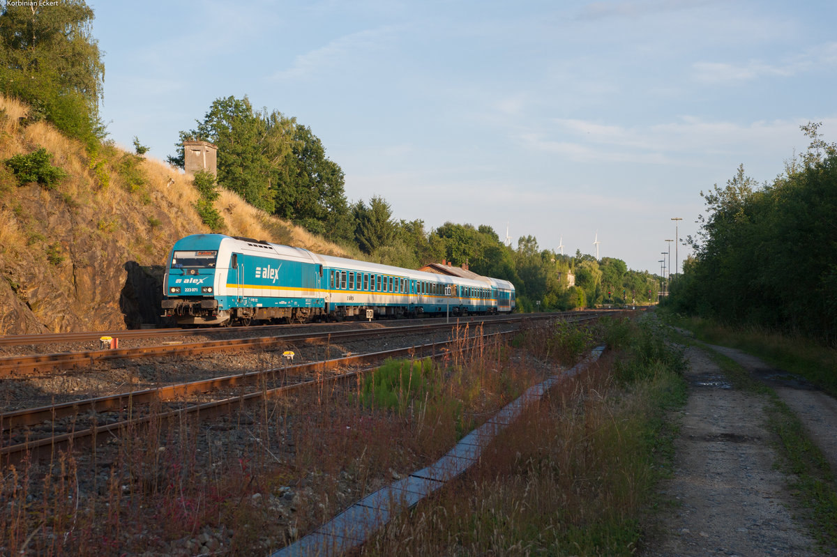 223 071 mit dem ALX 84110 von München nach Hof bei Oberkotzau, 21.07.2017