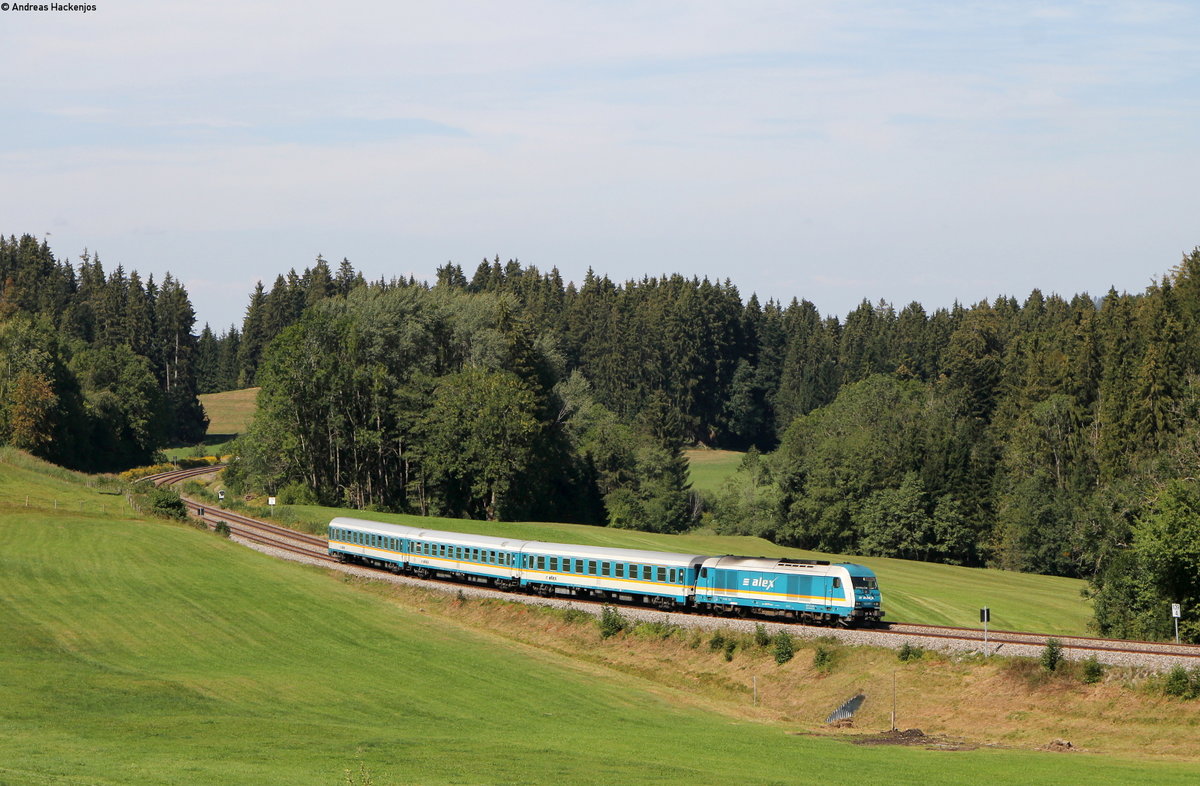 223 071 mit dem ALX84141 (Lindau Hbf-München Hbf) bei Harbatshofen 29.8.18