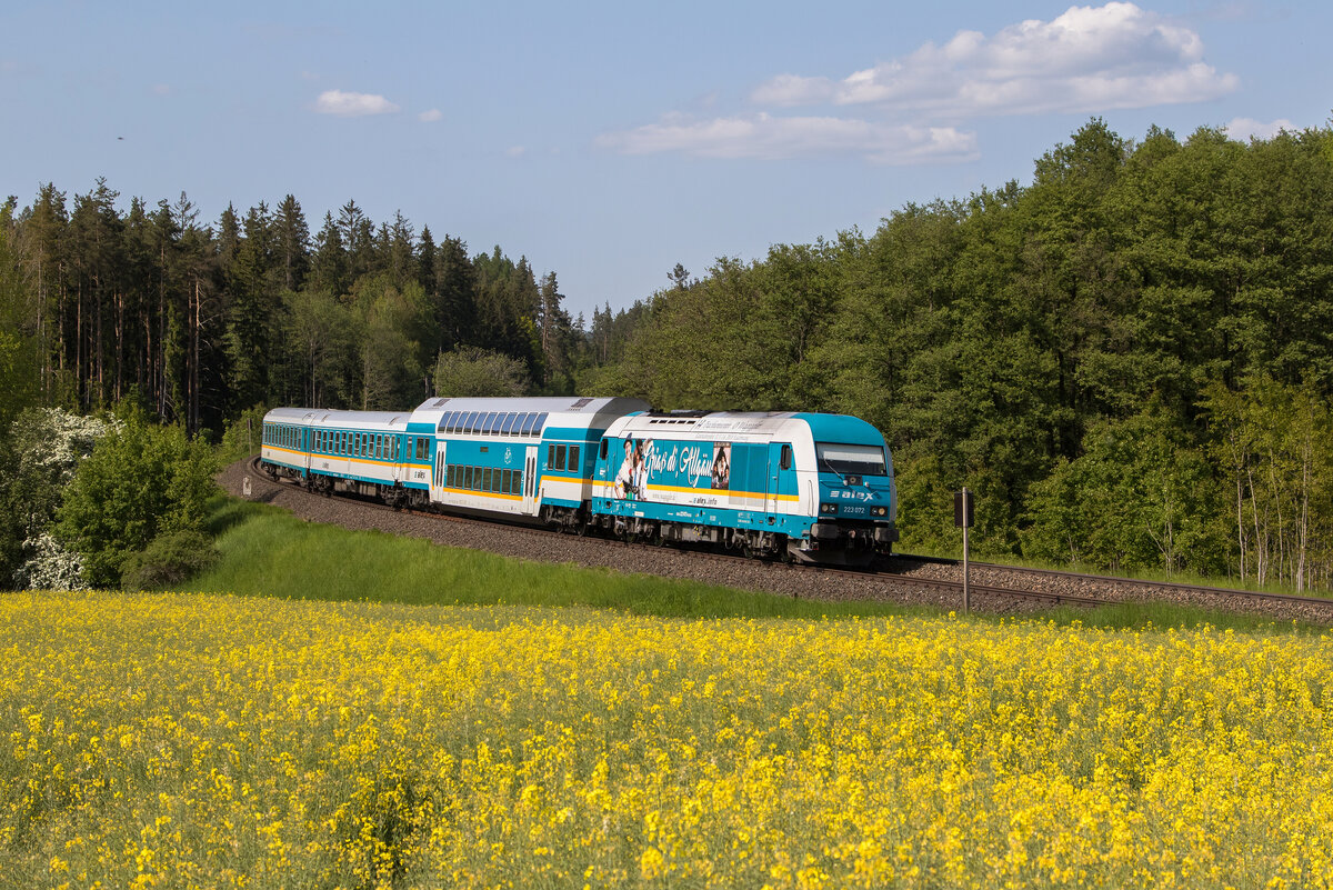 223 072  Griaß di Allgäu  bei Oberteich am 28. Mai 2023.