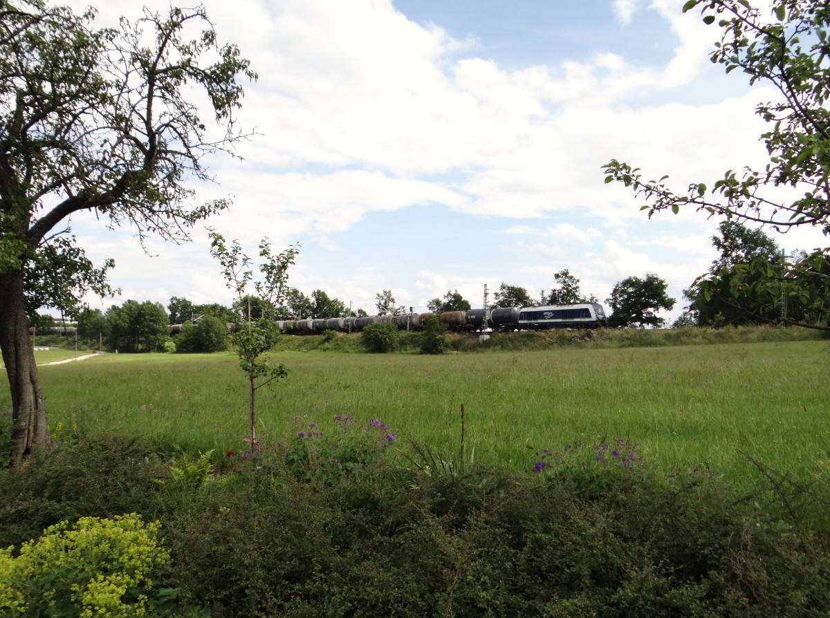 223 152 zusehen mit einem Kesselzug am 24.06.14 in Syrau/V.