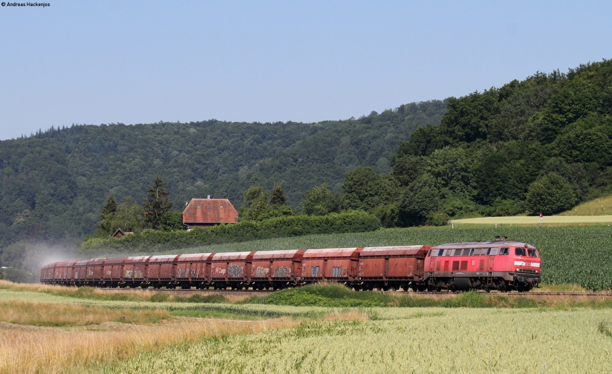 225 802-8 mit dem  EK ***** (Gerhausen Merkle-Ulm Rbf) bei Arnegg 2.7.15