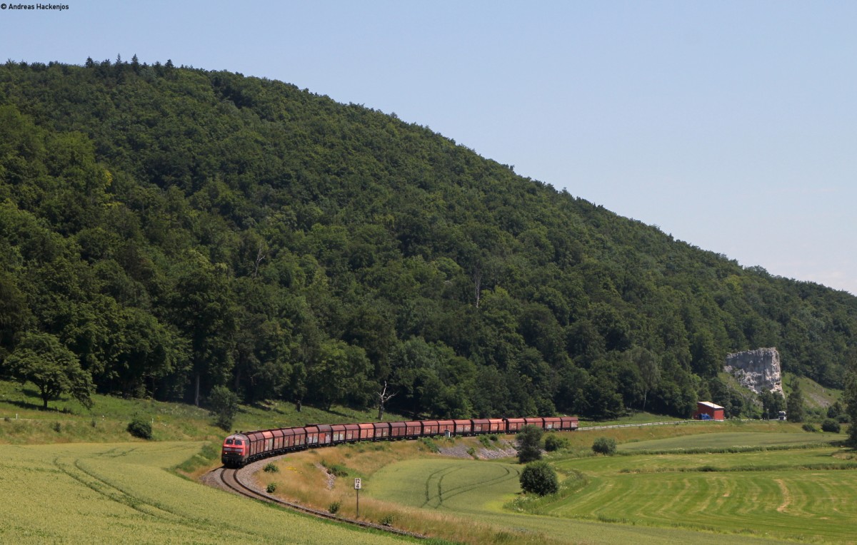 225 802-8 mit dem EK ***** (Ulm Rbf-Gerhausen Merkle) bei Arnegg 2.7.15