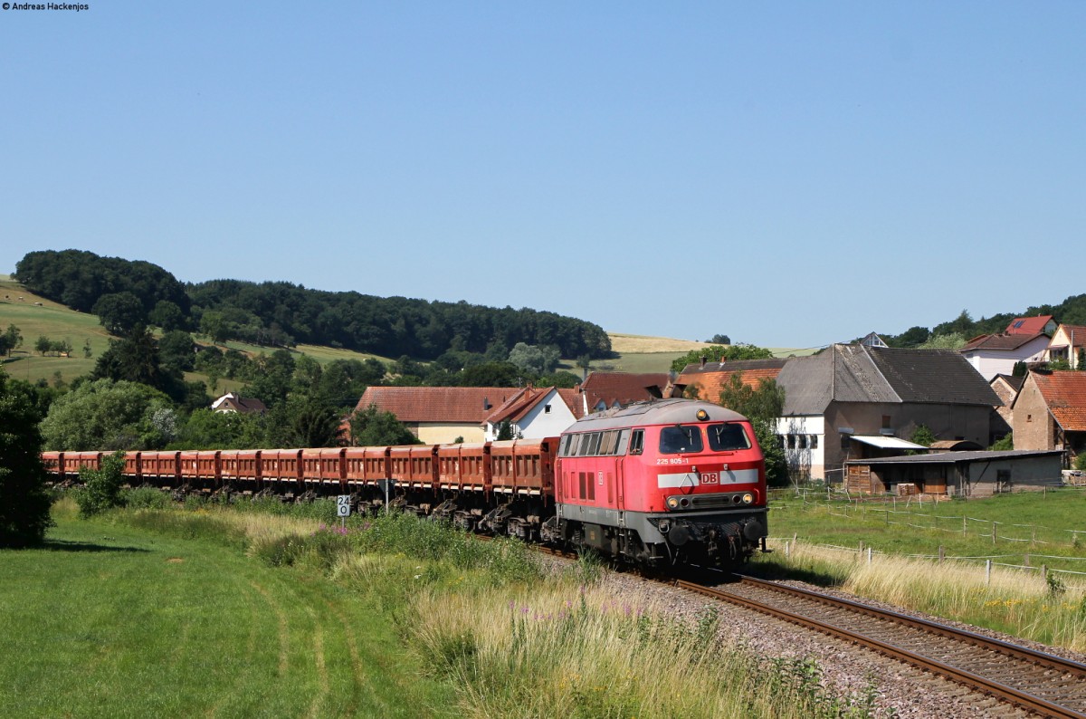 225 805-1 mit dem EK 55908 (Einsiedlerhof-Rammelsbach) bei Rehweiler 1.7.15