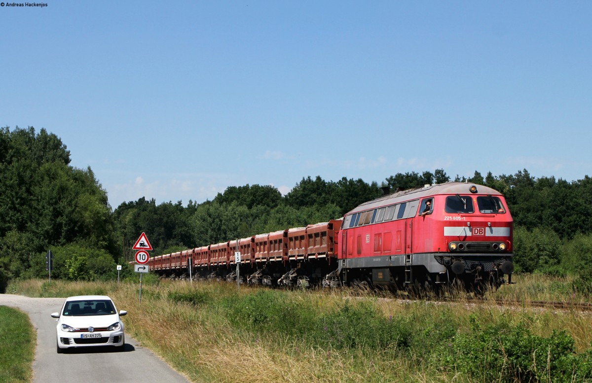 225 805-1 mit dem EK 55909 (Rammelsbach-Einsiedlerhof) bei Landstuhl 1.7.15