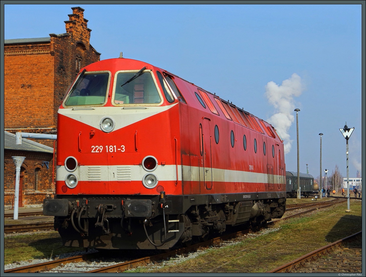 229 181-3 der CLR ist am 25.03.2018 zu Gast im Bw Staßfurt.