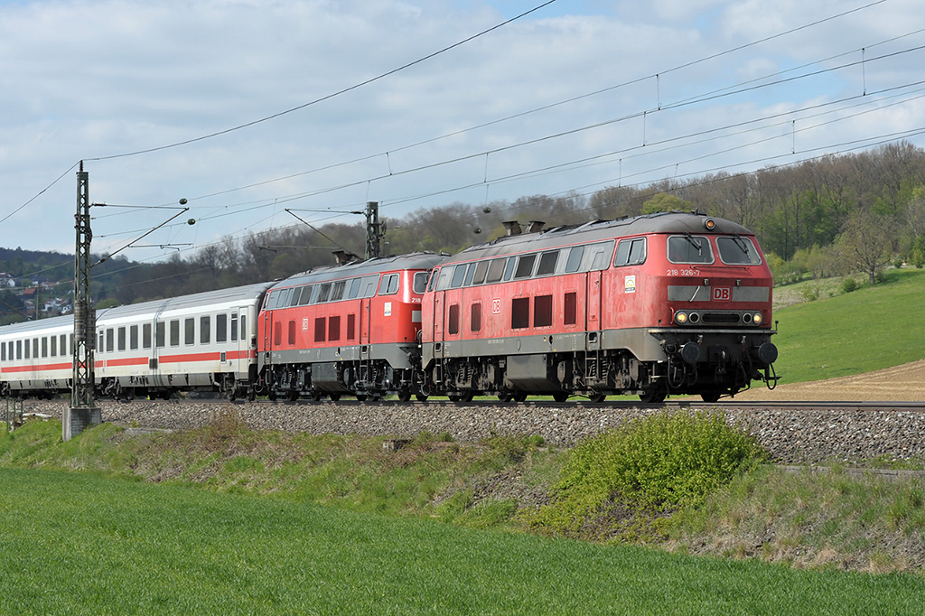 23.04.2017 Streckenabschnitt Uhingen 218 326-7 & 218 487-7