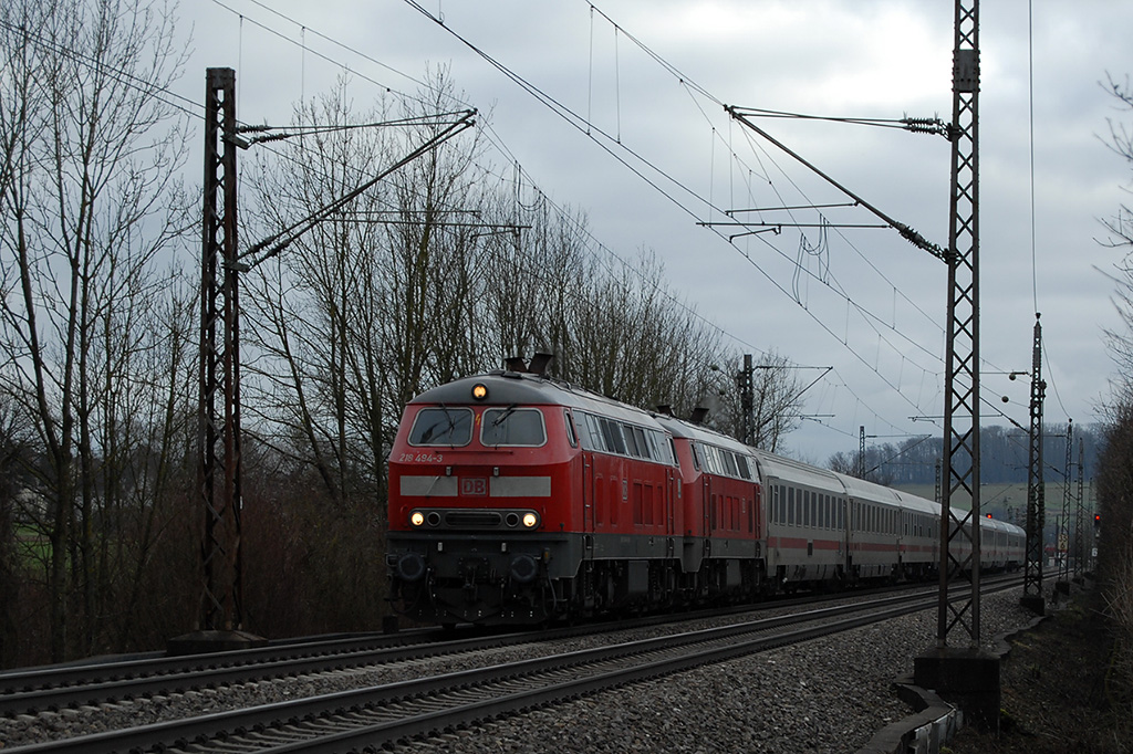 23.12.2017 Streckenabschnitt Uhingen 218 494-3