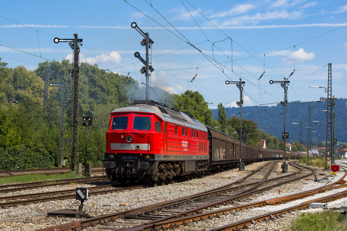 232 093-5 mit dem ersten Alrbergumleiter von Lindau-Reutin nach München Laim. 17.8.18