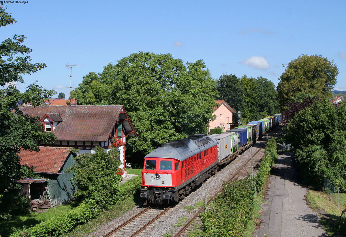 232 201-4 mit dem KT 50031 (Krefeld Uerdingen-Singen(Htw)) bei Radolfzell 21.8.19