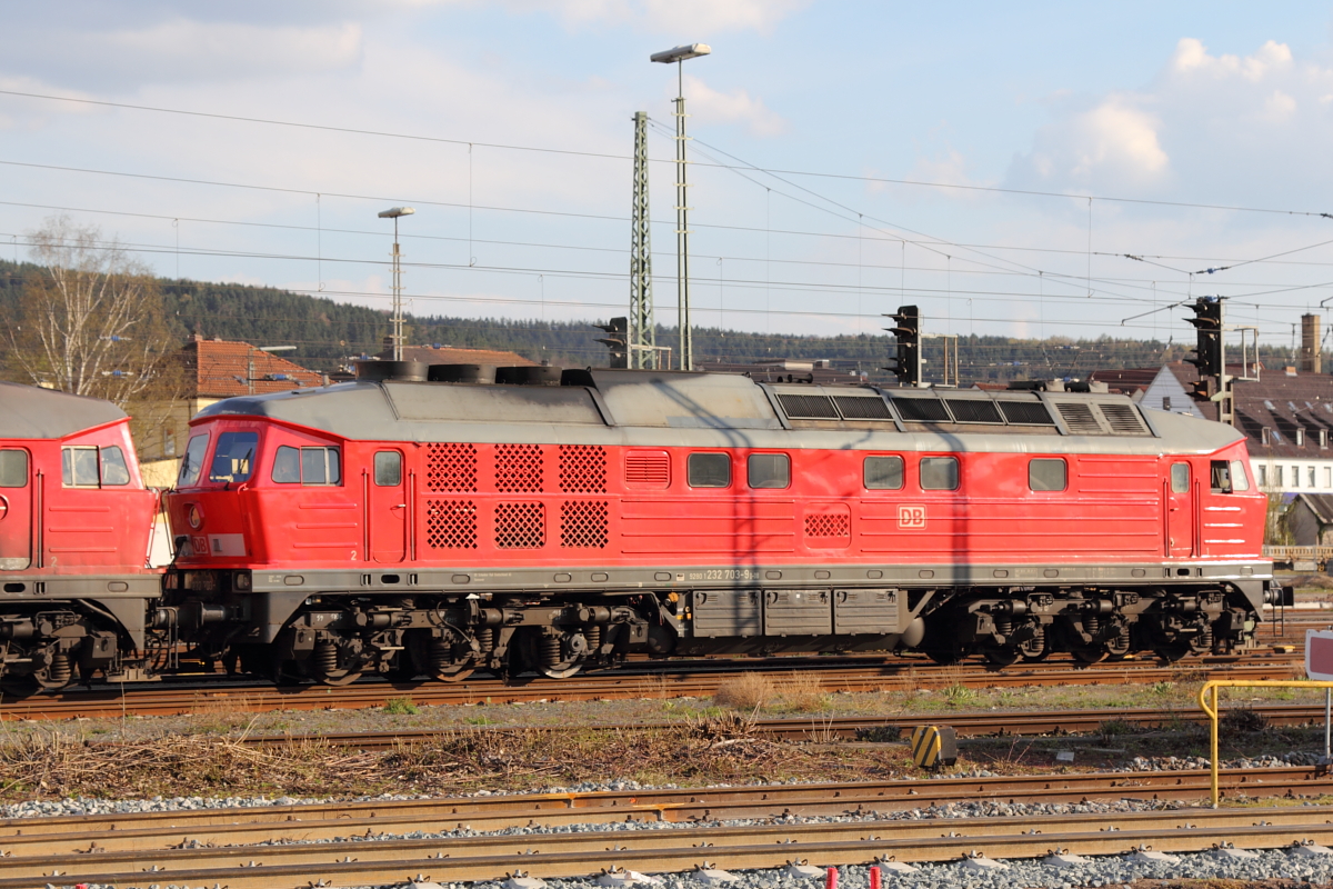 232 209-7 DB Cargo in Lichtenfels am 14.04.2016.