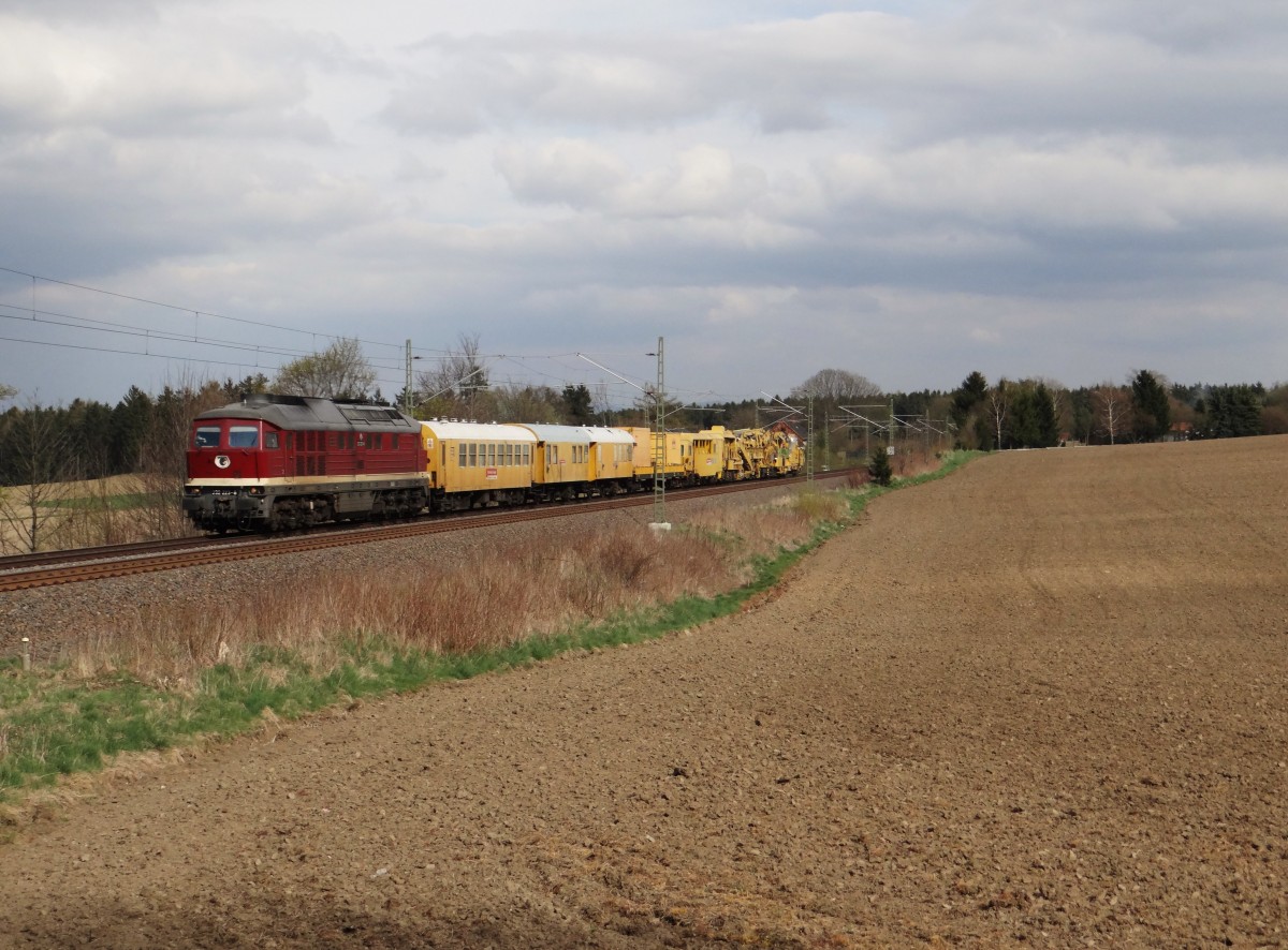 232 223 der DGT zu sehen am 17.04.15 an der Schöpsdrehe bei Plauen/V.