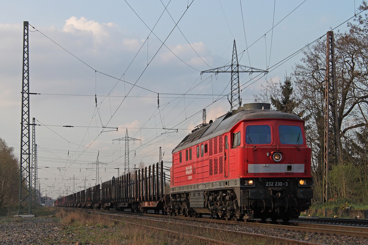 232 230 fuhr am 25.3.14 durch Ratingen-Lintorf.
