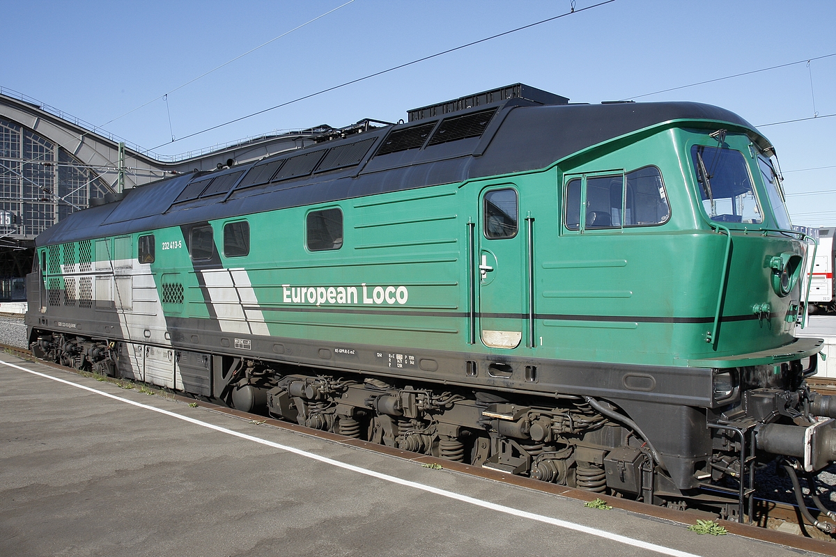 232 413 der Skinest Rail AS steht als Anhängsel der 232 673 (gestern eingestellt siehe meine Bilder) kalt im Leipzig Hbf, 17.04.2022