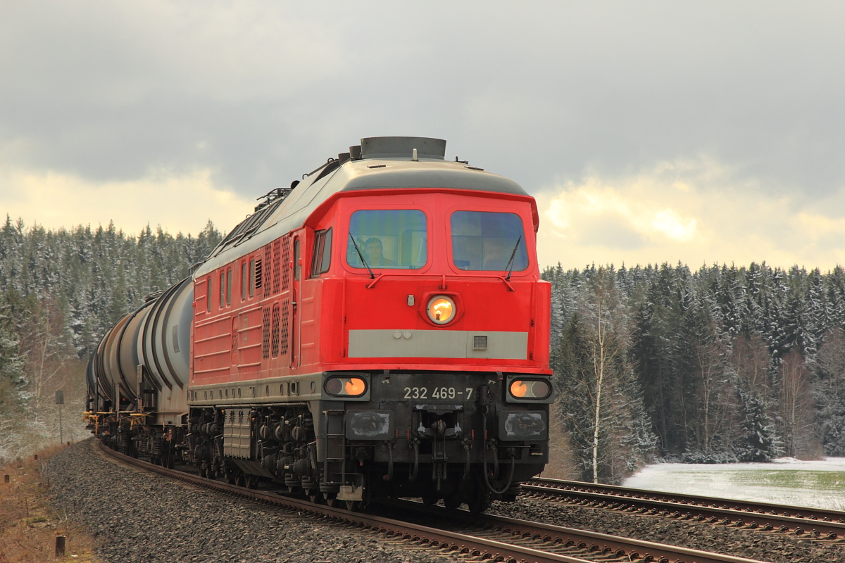 232 469-7 DBSR bei Marktleuthen am 25.02.2016.