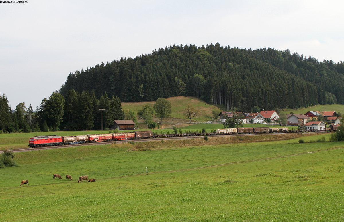 232 528-0 mit dem EZ 45192 (Hall in Tirol-Bludenz) bei Harbatshofen 29.8.18
