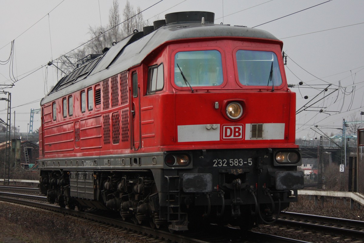 232 583 am 30.3.13 als Tfzf in Oberhausen-Osterfeld S�d.