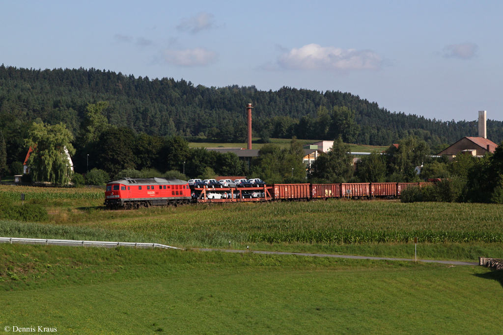 232 609 mit Gterzug 51683 am 14.08.2013 bei Schnlind.