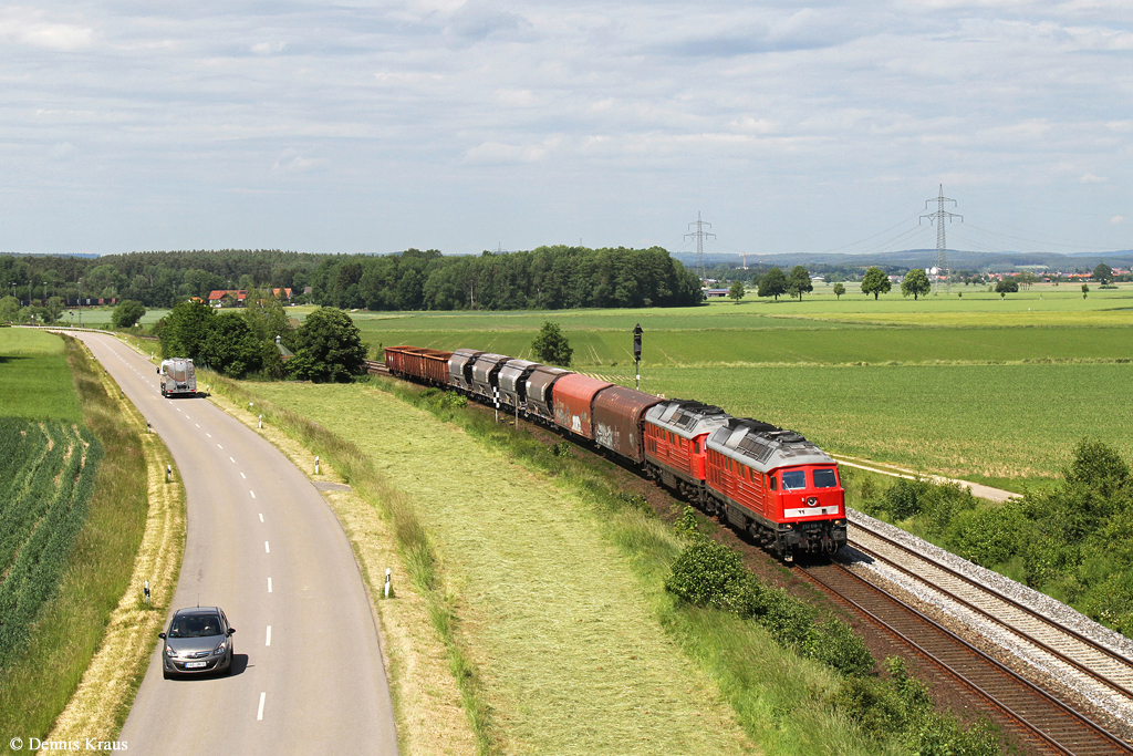 232 618 + 232 571 mit EK 56937 am 03.06.2015 bei Irrenlohe.