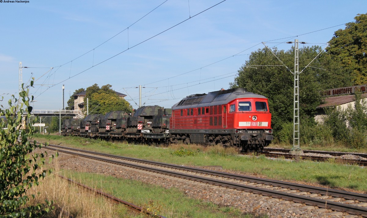 232 635-2 mit dem M 62804 (Neunkirchen(Saar)Hbf-Immendingen) in Spaichingen 23.9.13