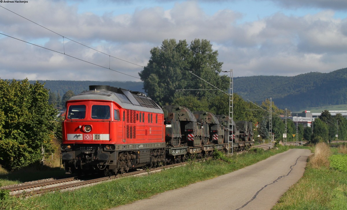 232 635-2 mit dem M 62804 (Neunkirchen(Saar)Hbf-Immendingen) bei Weilheim 23.9.13