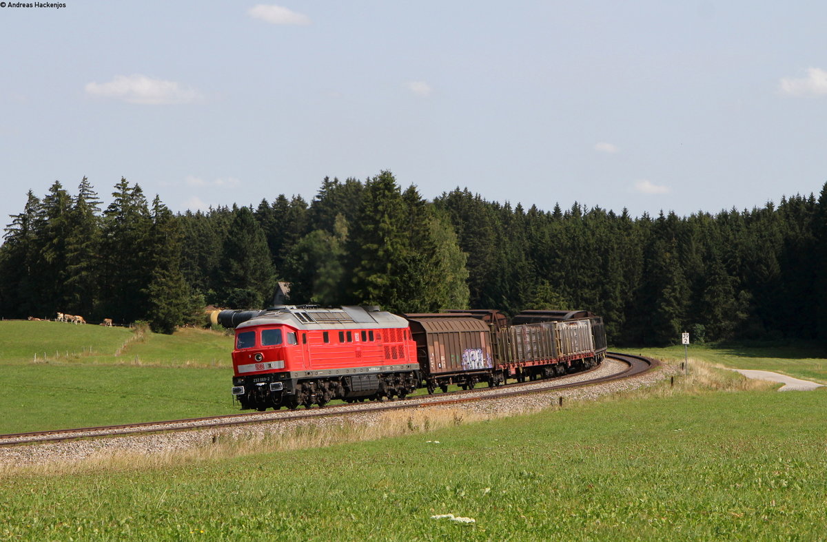 232 669-2 mit dem EZ 45192 (Hall in Tirol-Bludenz) bei Riedels 28.8.18