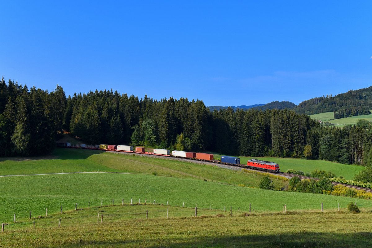 232 669 mit EZ 45197 am 28.08.2018 bei Heimhofen. 