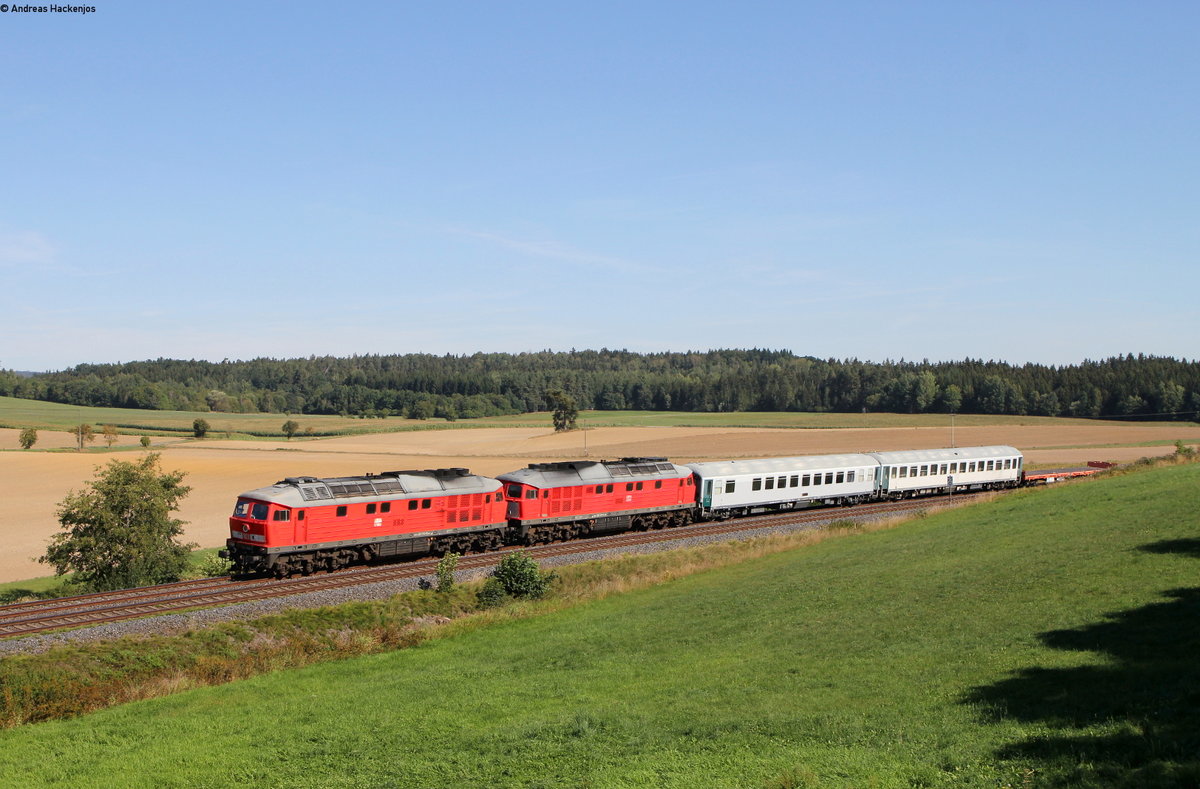 232 703-9 und 232 201-4 mit dem M 41981 (Marktredwitz-Passau Hbf) bei Eschelsdorf 4.9.19