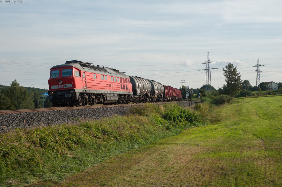 233 127-0 mit dem EZ51724 bei Martinlamitz, 02.09.2016