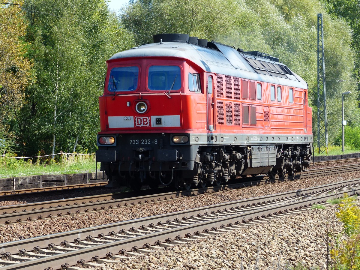 233 232 fährt am 28.08.2014 durch Leipzig-Thekla.