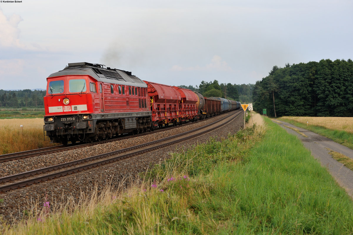 233 373-0 mit dem EZ51716 von Nürnberg Rbf nach Seddin bei Oberteich, 22.07.2016