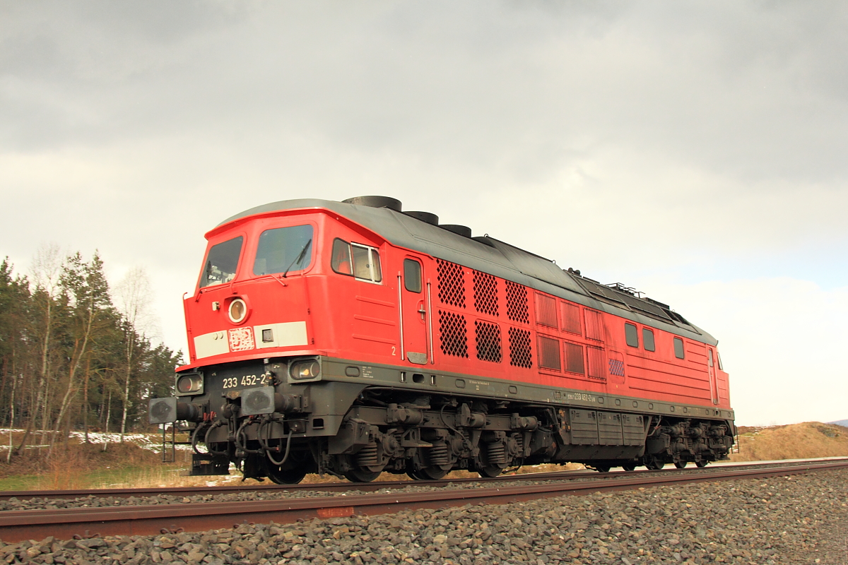 233 452-2 DBSR bei Marktleuthen am 25.02.2016.