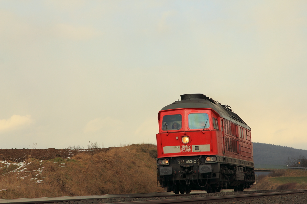 233 452-2 DBSR bei Marktleuthen am 25.02.2016.