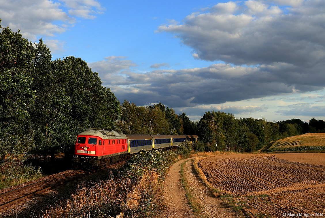 234 278 mit den DPN 27779 Chemnitz Küchwald - Leipzig Hbf bei Taura, 02.09.2019