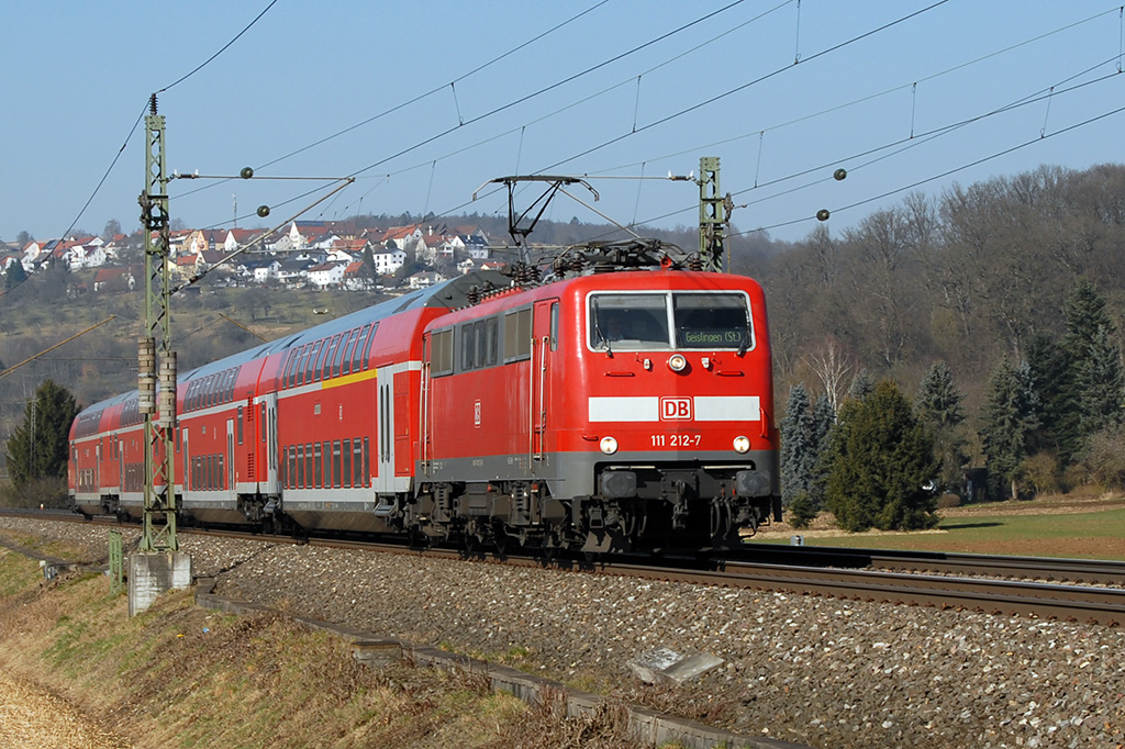 24.02.2018 Streckenabschnitt Uhingen 111 212-7