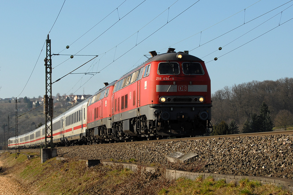 24.02.2018 Streckenabschnitt Uhingen 218 434-9