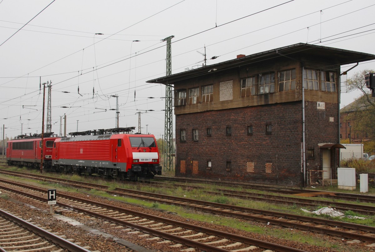 24.10.2014 Angermünde. 189 024 vor 155 099 vor Stw Agf abgestellt