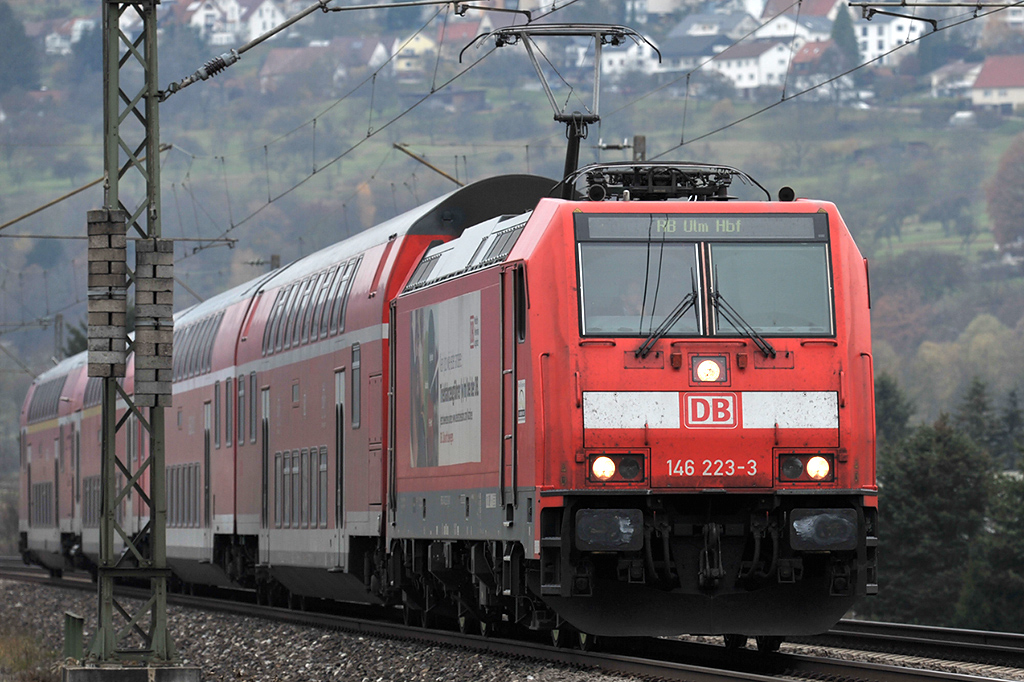 24.11.2016 Streckenabschnitt Uhingen 146 223-3