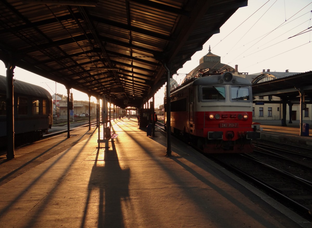 242 213-7 zu sehen am 08.11.14 in Plzeň hlavní nádraží.