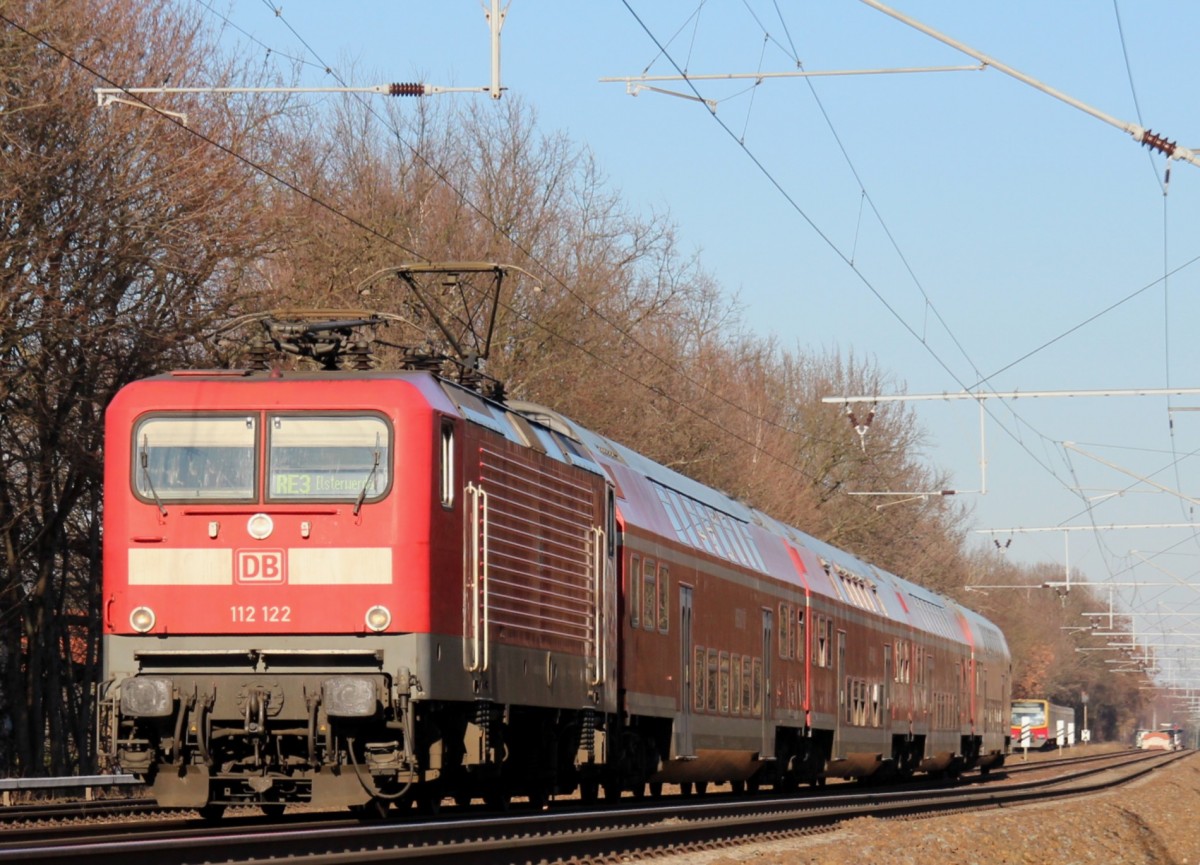 24.2.2014 RE 3 nach Elsterwerda mit 112 122 zwischen Zepernick und Berlin Buch
