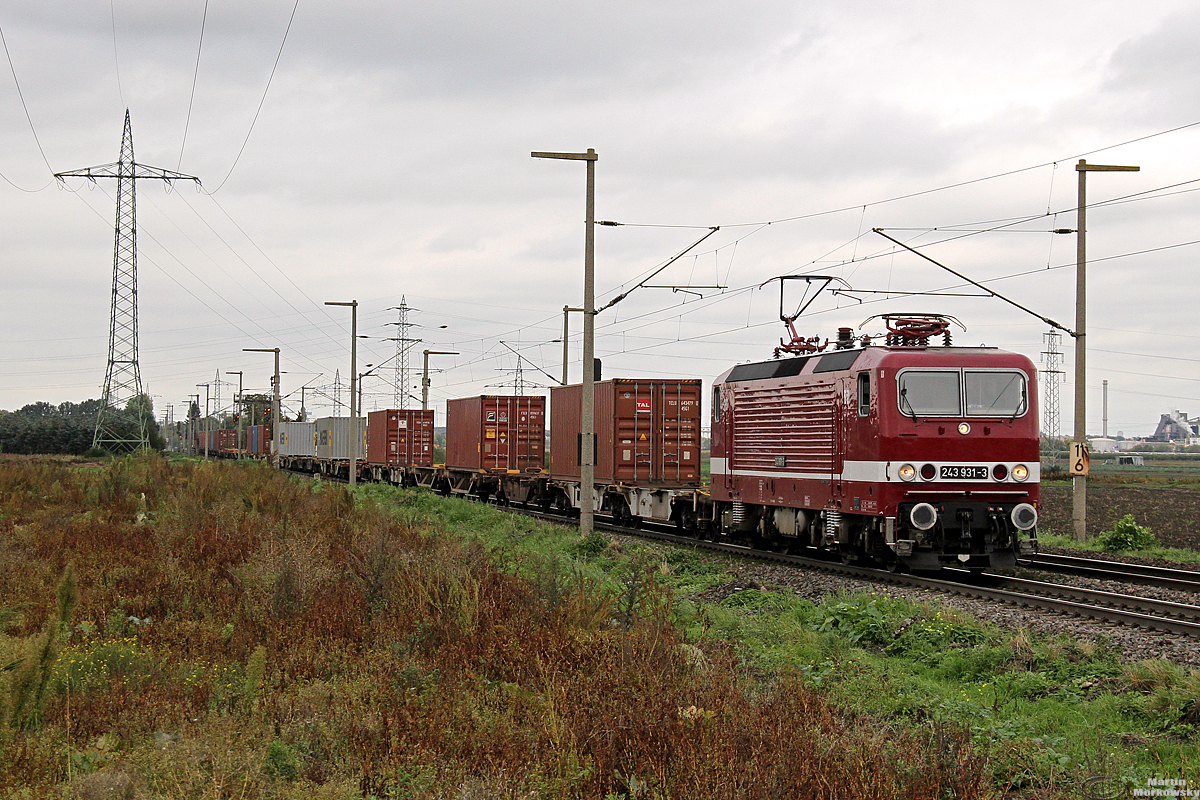 243 931 der Delta Rail bei Hürth am 07.10.2019