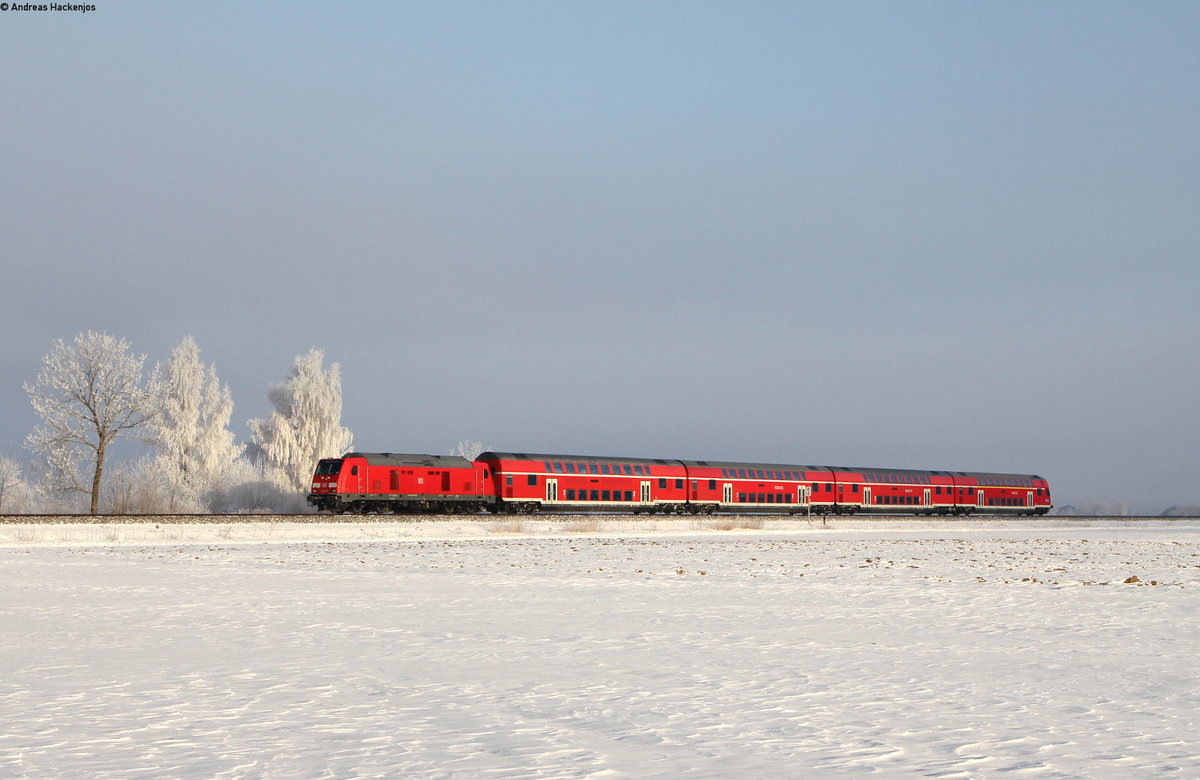 245 003-9 mit dem RE 57504 (München Hbf-Füssen) bei Beckstetten 22.1.17