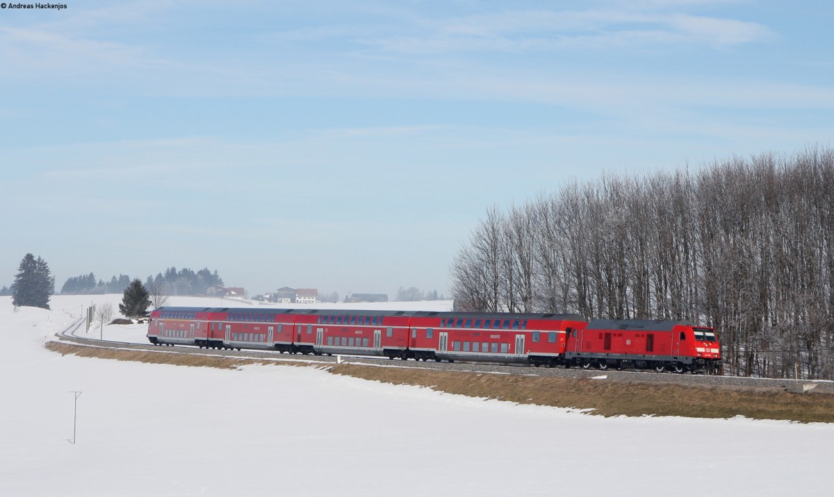 245 006-2 mit dem RE 57506 (München Hbf-Füssen) bei Seeg 19.2.15