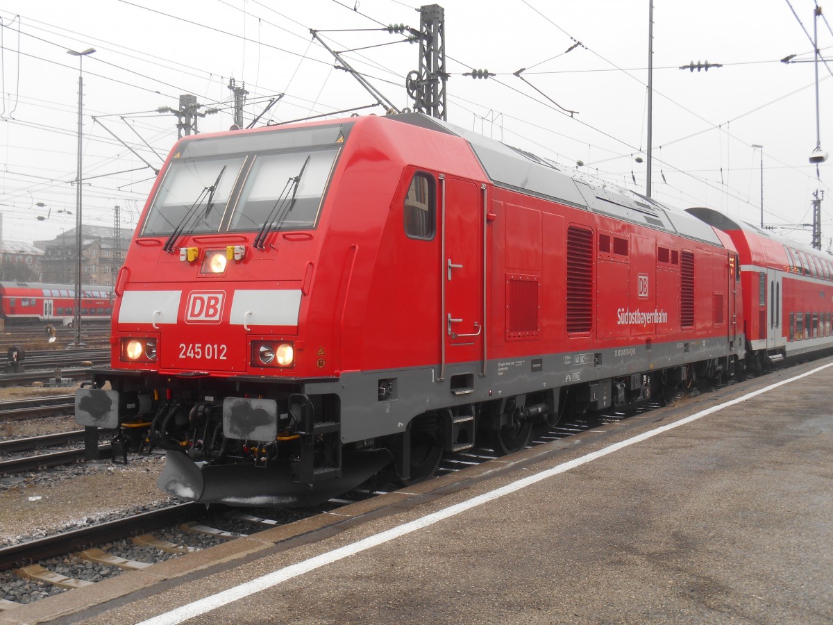 245 012 mit RB nach Mühldorf in München HBF. 13.2.2015