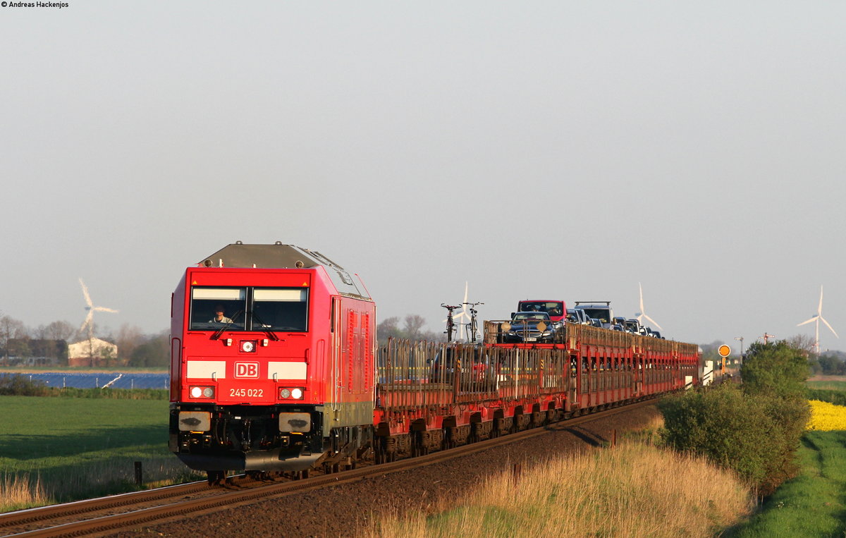 245 022-9 mit dem AS 1405 (Westerland(Sylt)-Niebüll) bei Lehnshallig 9.5.16