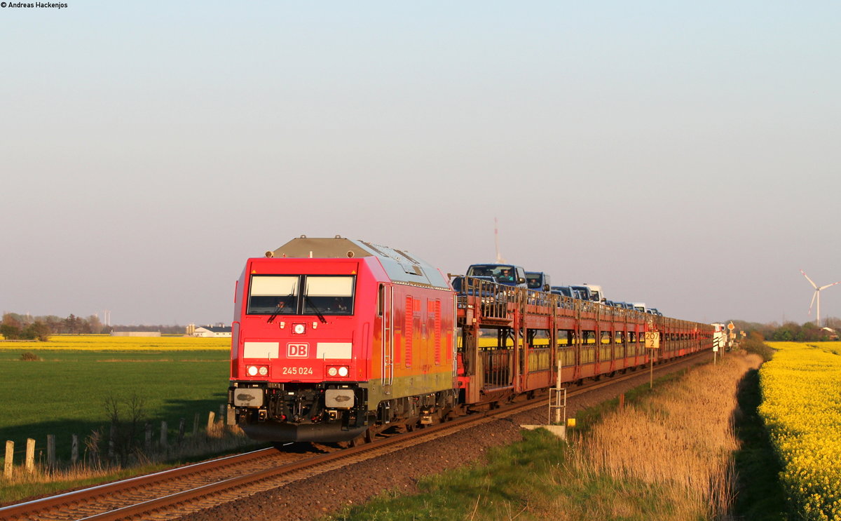 245 024-5 mit dem AS 1460 (Niebüll-Westerland(Sylt)) bei Lehnshallig 8.5.16
