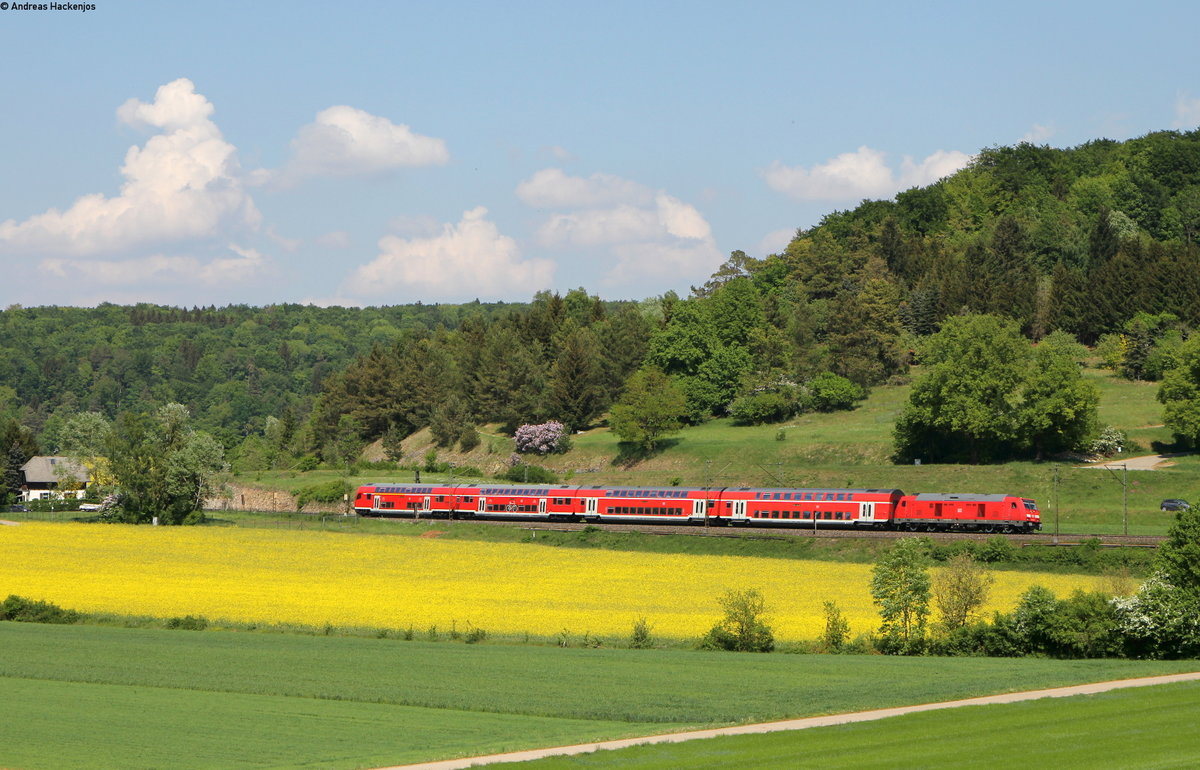 245 037- mit dem IRE 4221 (Stuttgart Hbf-Lindau Hbf) bei Urspring 12.5.18