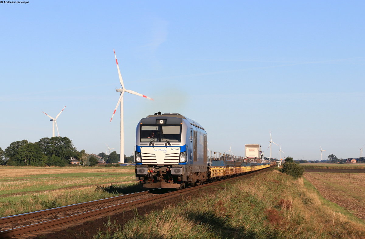 247 909-5  Anne  mit dem AZS 28905 (Westerland(Sylt)-Niebüll) bei Lehnshallig 1.9.20
