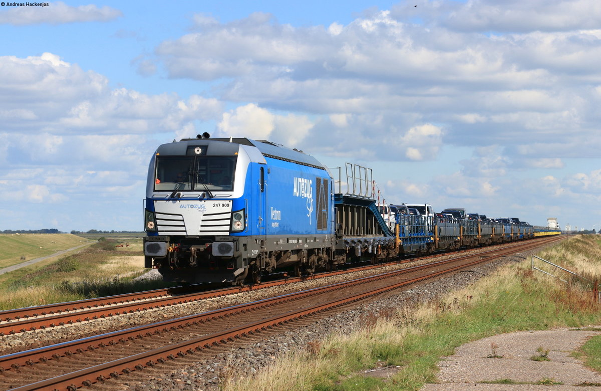 247 909-5  Anne  mit dem AZS28916 (Niebüll-Westerland(Sylt)) am Hindenburgdamm 2.9.20